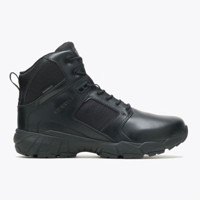 Merrell Fullbench Tactical Mid Waterproof Arbetsskor Herr Svarta (SE762439)